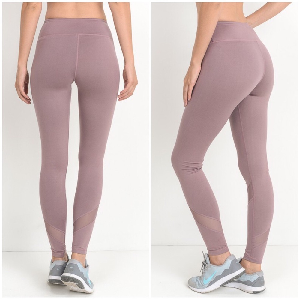 CLEARANCE-FIRM‼️Mesh Panel Athletic Leggings - Picture 4 of 5